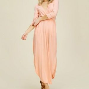 Peach Medium Boutique Maxi Dress